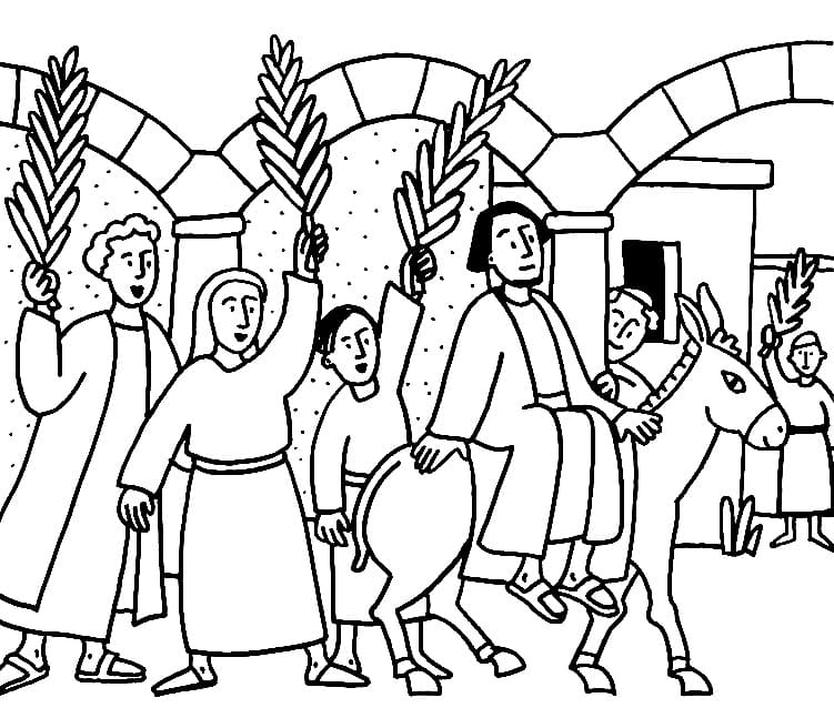 Página para colorir: Domingo de Ramos (Feriados e Celebrações) #210843 - Páginas para Colorir Imprimíveis Gratuitamente