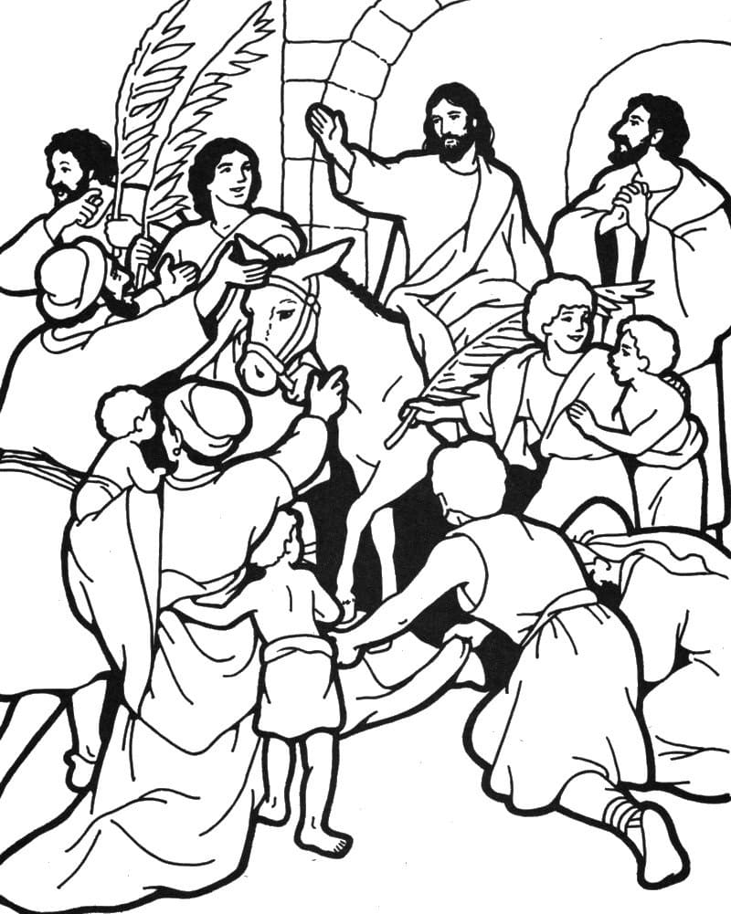 Página para colorir: Domingo de Ramos (Feriados e Celebrações) #210844 - Páginas para Colorir Imprimíveis Gratuitamente