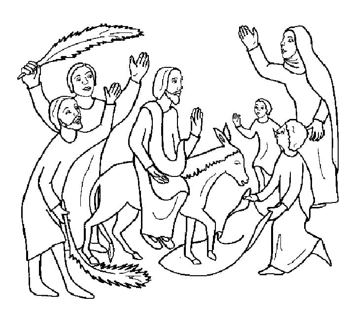 Página para colorir: Domingo de Ramos (Feriados e Celebrações) #210845 - Páginas para Colorir Imprimíveis Gratuitamente