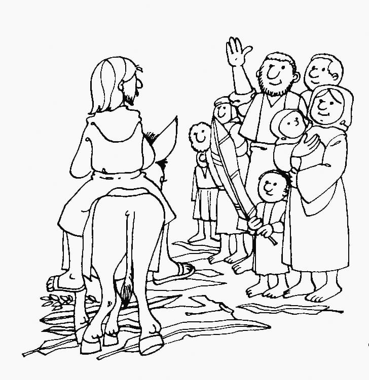 Página para colorir: Domingo de Ramos (Feriados e Celebrações) #210847 - Páginas para Colorir Imprimíveis Gratuitamente