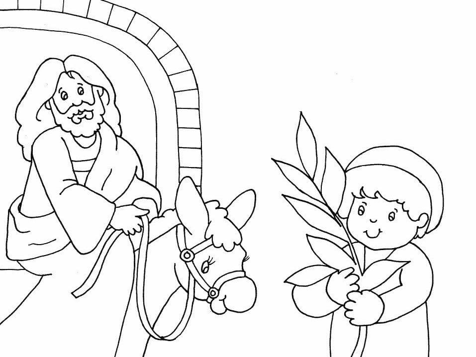 Página para colorir: Domingo de Ramos (Feriados e Celebrações) #210848 - Páginas para Colorir Imprimíveis Gratuitamente