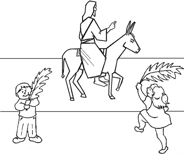 Página para colorir: Domingo de Ramos (Feriados e Celebrações) #210849 - Páginas para Colorir Imprimíveis Gratuitamente