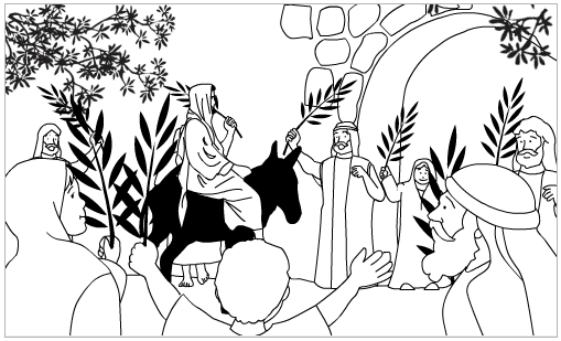 Página para colorir: Domingo de Ramos (Feriados e Celebrações) #60321 - Páginas para Colorir Imprimíveis Gratuitamente