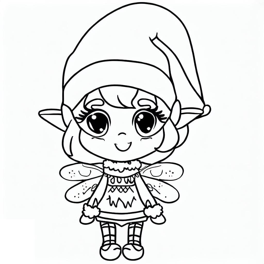 Página para colorir: Elfo de Natal (Feriados e Celebrações) #190329 - Páginas para Colorir Imprimíveis Gratuitamente