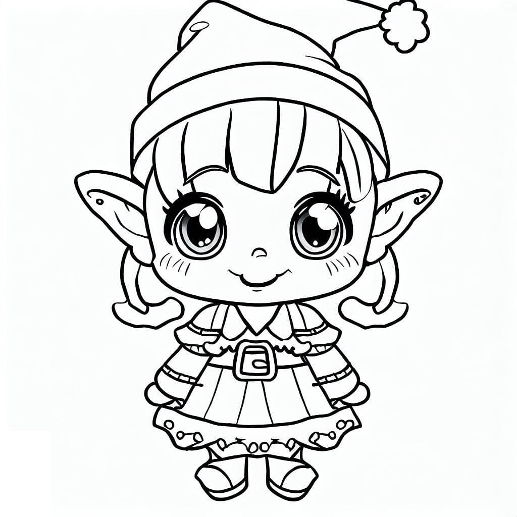 Desenho gratuito Elfo de Natal #190330 da colecao Feriados e Celebrações para imprimir