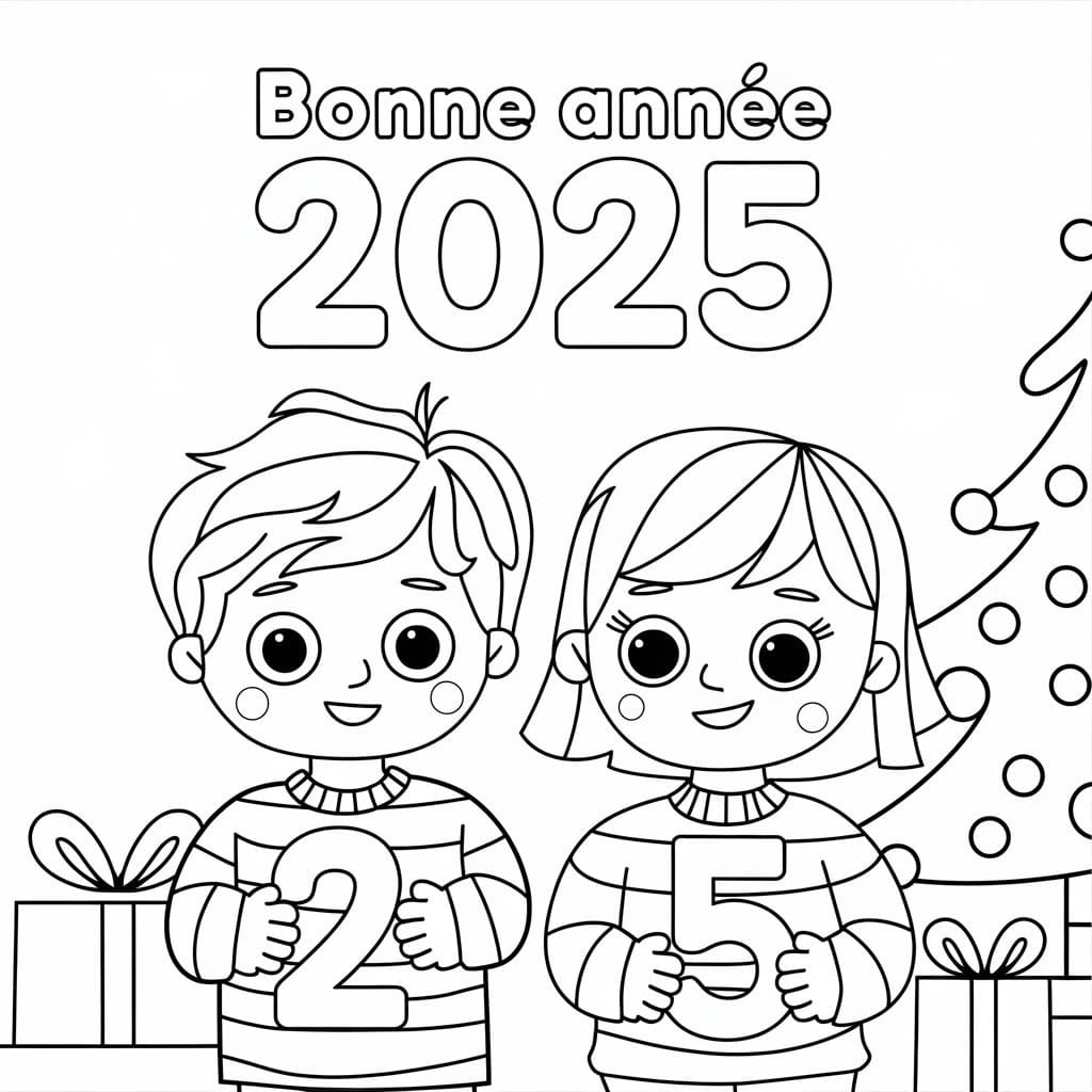 Desenho gratuito Feliz Ano Novo #216578 da colecao Feriados e Celebrações para imprimir