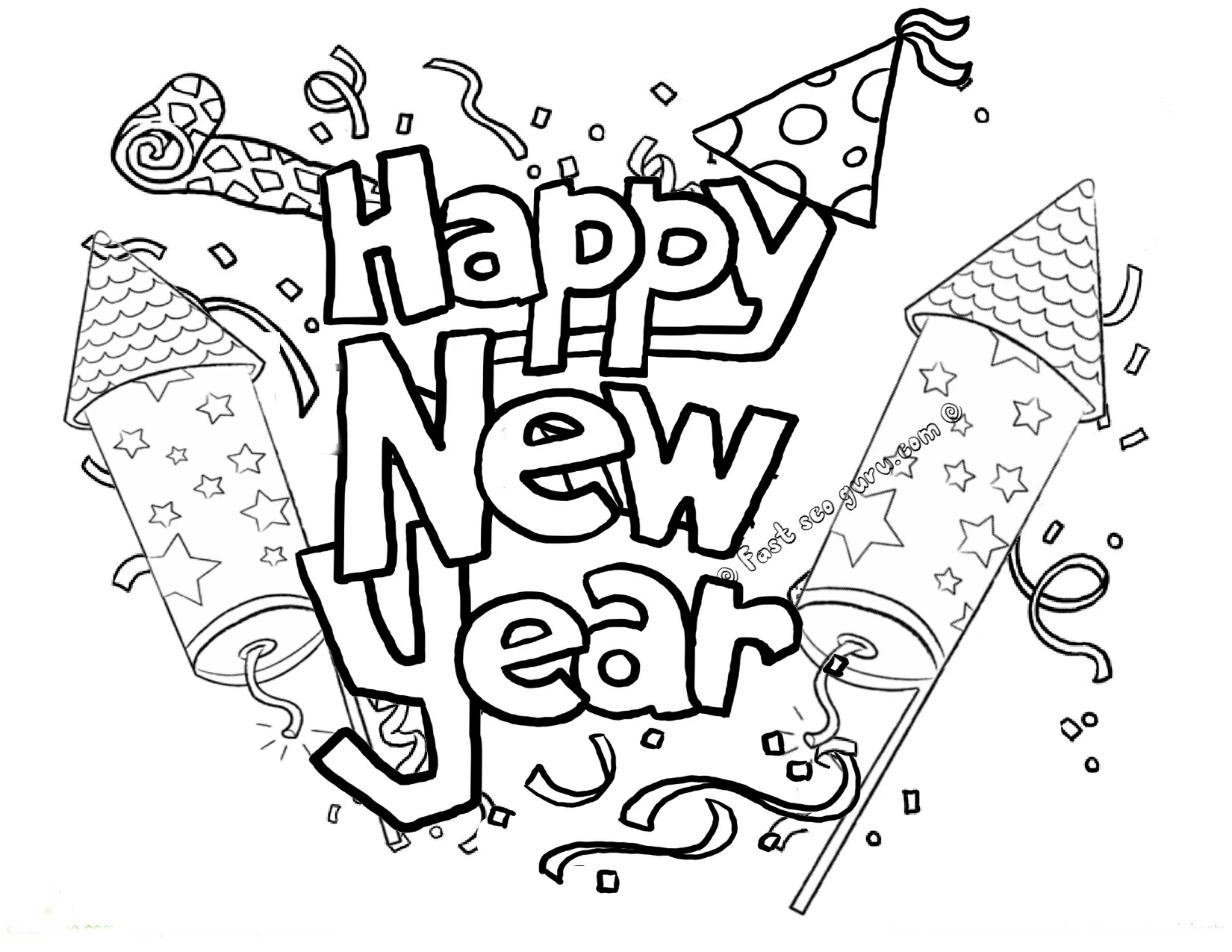 Desenho gratuito Feliz Ano Novo #60820 da colecao Feriados e Celebrações para imprimir Desenho gratuito Feliz Ano Novo #60820 da colecao Feriados e Celebrações para imprimir