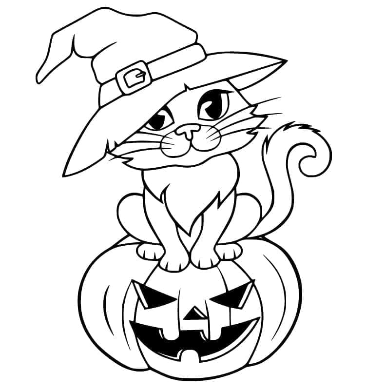 Desenho gratuito Gato de Halloween #203980 da colecao Feriados e Celebrações para imprimir