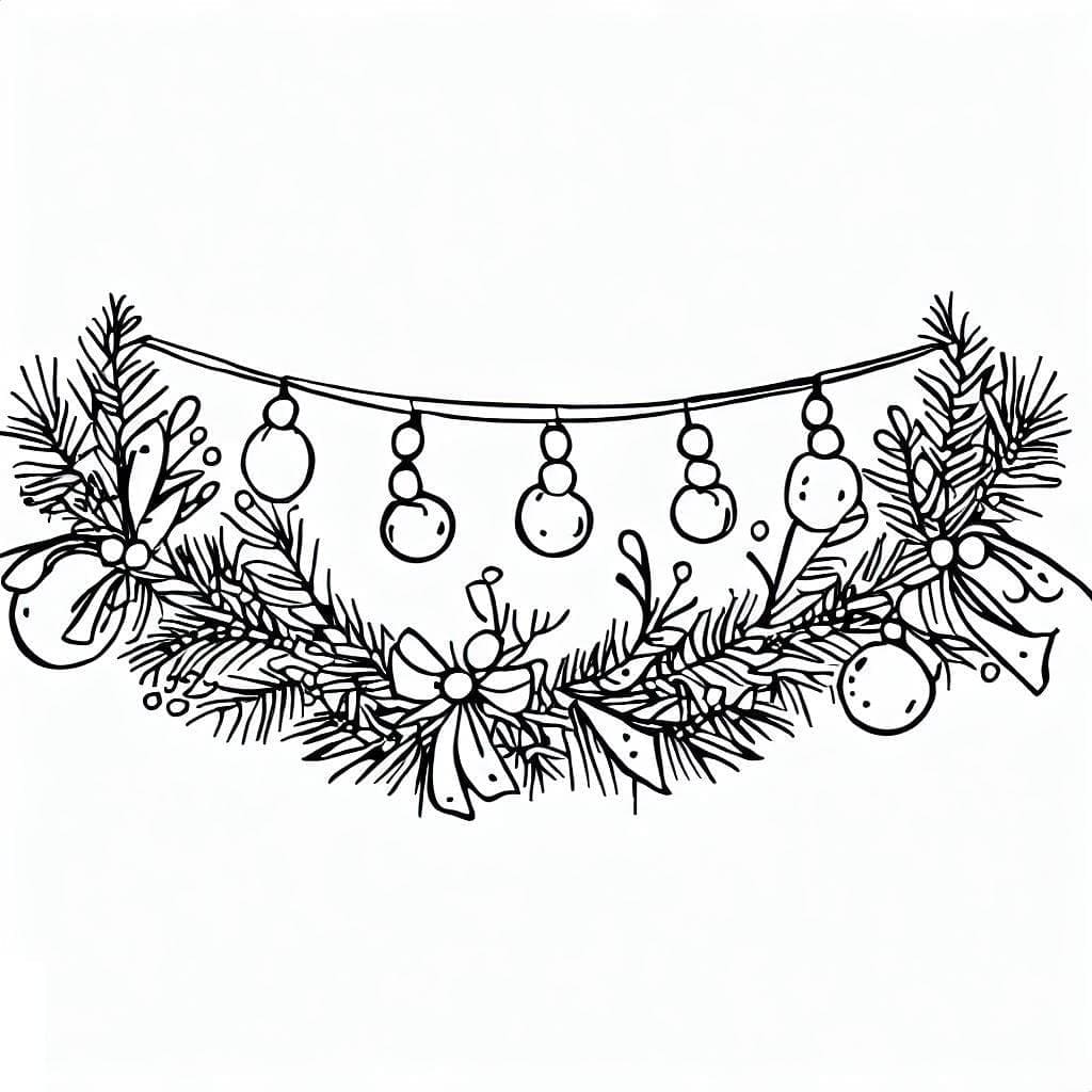 Desenho gratuito Guirlanda de Natal #194109 da colecao Feriados e Celebrações para imprimir