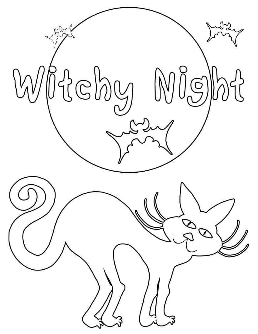 Desenho para colorir Halloween #171626 da coleção Feriados e Celebrações, pronto para imprimir