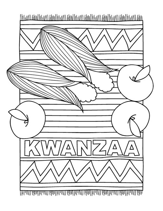 Atividade criativa: desenho de Kwanzaa #60422 para colorir da coleção Feriados e Celebrações Atividade criativa: desenho de Kwanzaa #60422 para colorir da coleção Feriados e Celebrações