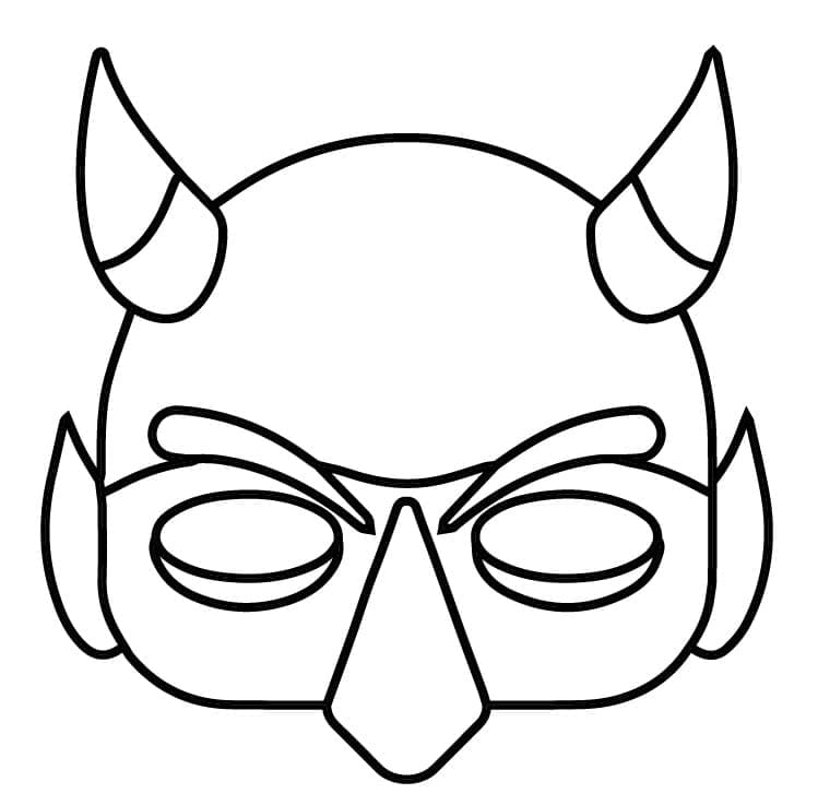 Página para colorir: Máscara de Halloween (Feriados e Celebrações) #216458 - Páginas para Colorir Imprimíveis Gratuitamente