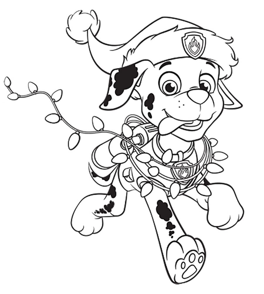 Ilustração de Natal da Paw Patrol #204280 para colorir, parte da coleção Feriados e Celebrações Ilustração de Natal da Paw Patrol #204280 para colorir, parte da coleção Feriados e Celebrações