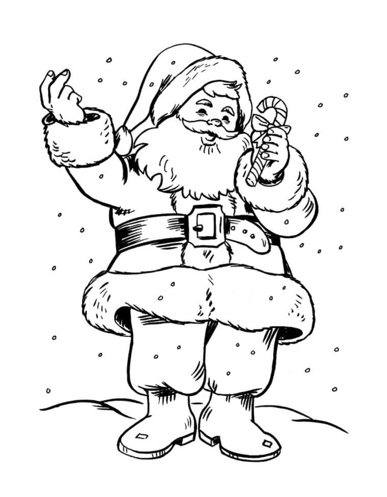 Desenho imprimível de Papai Noel #174600 para colorir, pertence à coleção Feriados e Celebrações
