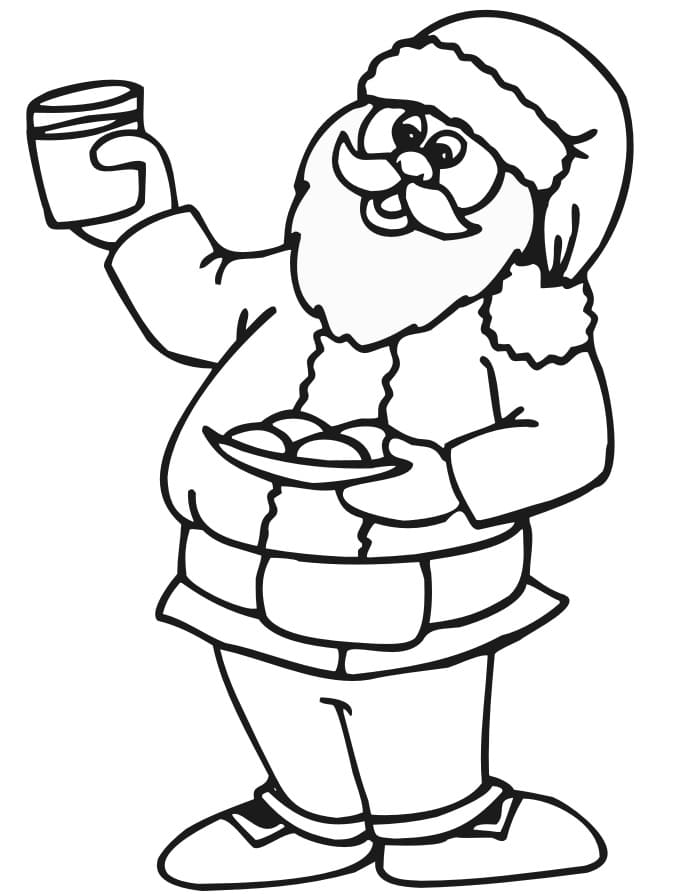 Desenho de Papai Noel #174605 para colorir, da coleção Feriados e Celebrações, imprimível grátis