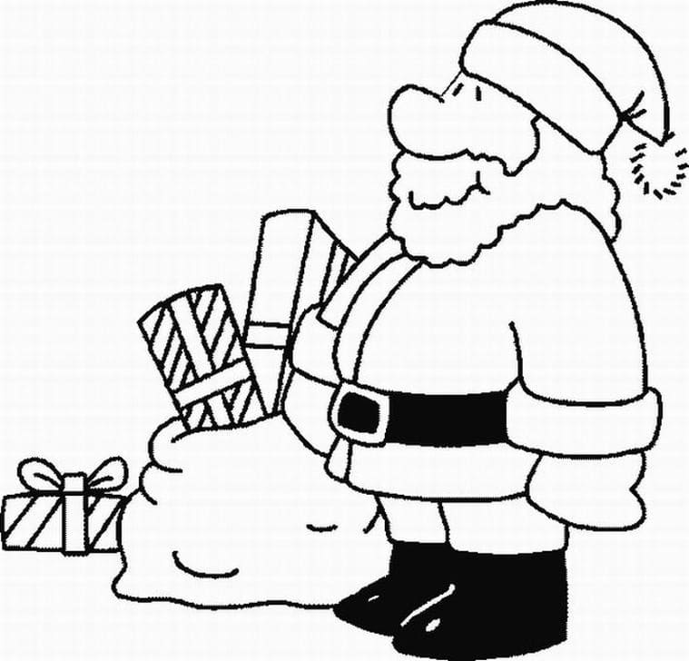 Desenho para colorir Papai Noel #174612 da coleção Feriados e Celebrações, pronto para imprimir