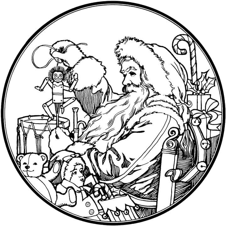 Ilustração de Papai Noel #174614 para colorir, parte da coleção Feriados e Celebrações