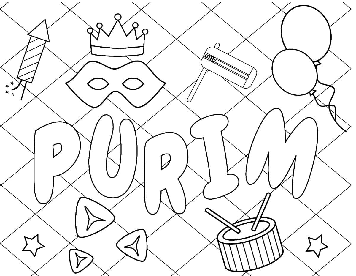 Desenho gratuito Purim #210913 da colecao Feriados e Celebrações para imprimir