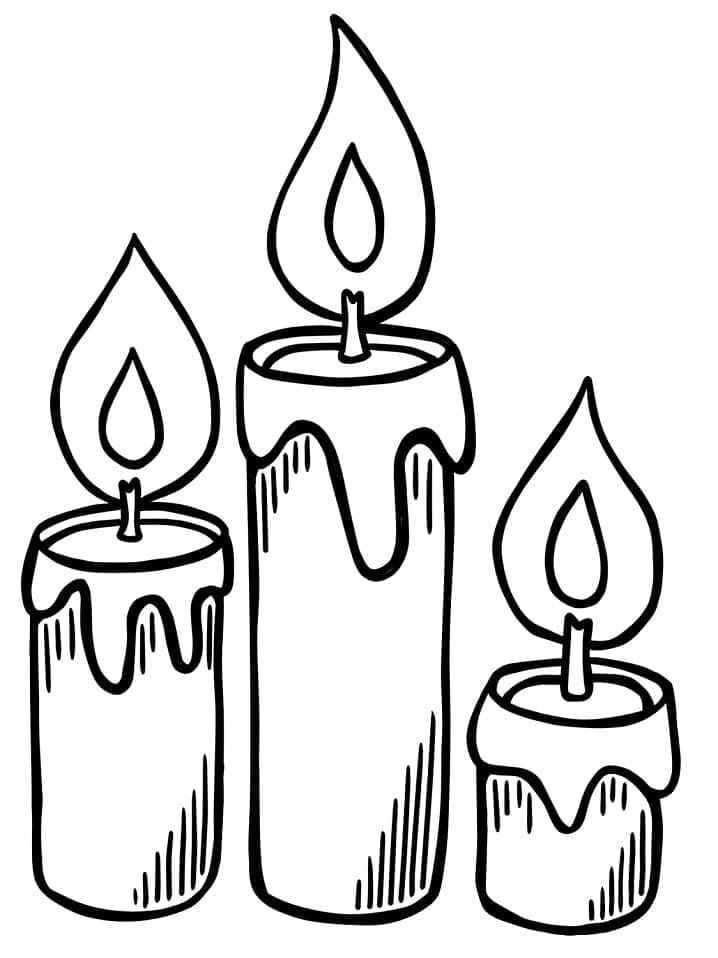 Desenho gratuito Vela de Natal #199581 da colecao Feriados e Celebrações para imprimir