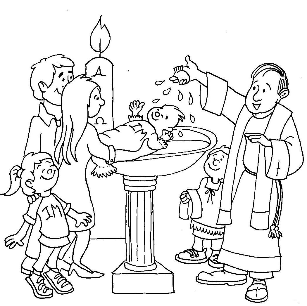 Página para colorir: Batismo (Feriados e Ocasiões Especiais) #57455 - Páginas para Colorir Imprimíveis Gratuitamente