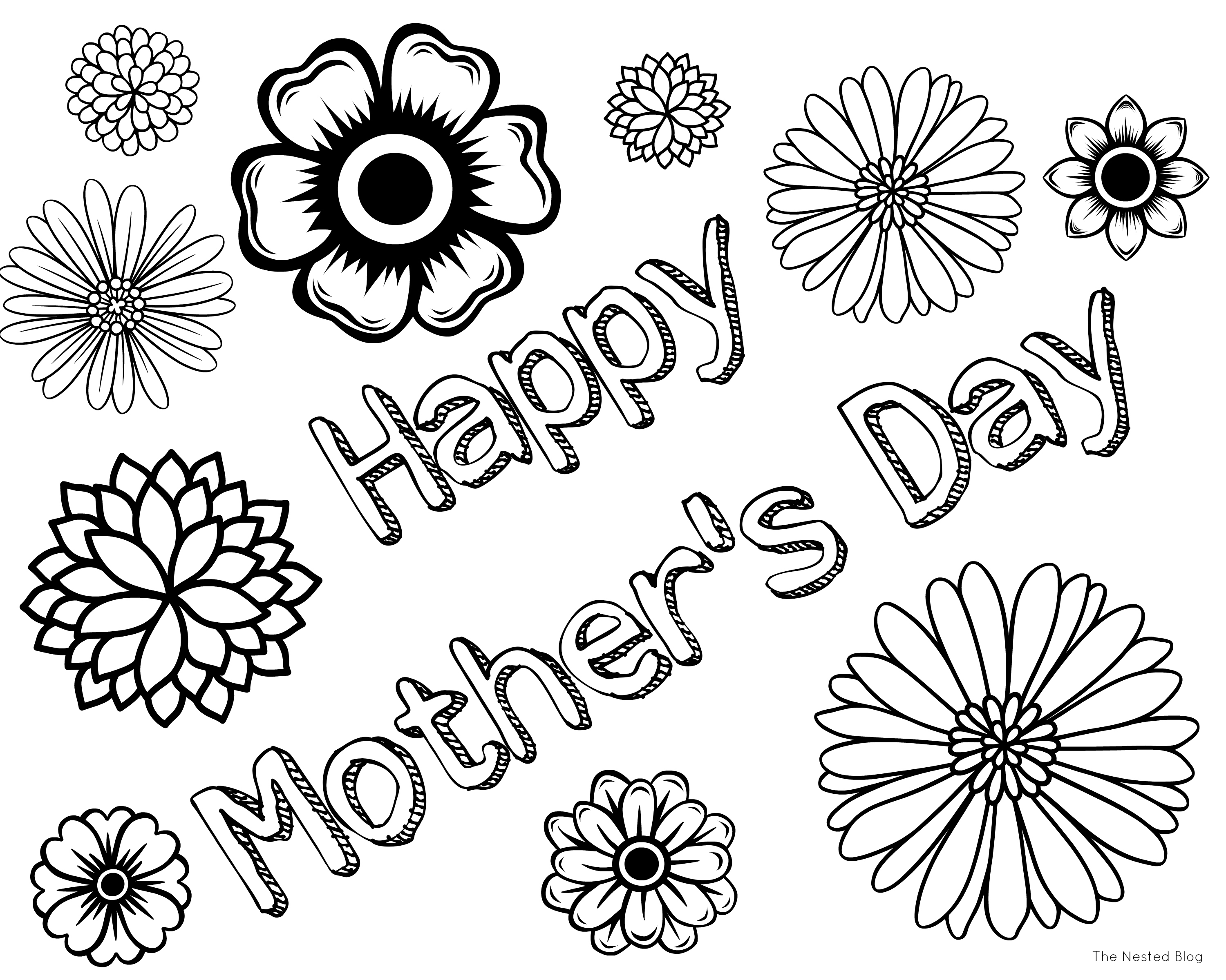 Página para colorir: Dia das Mães (Feriados e Ocasiões Especiais) #129764 - Páginas para Colorir Imprimíveis Gratuitamente