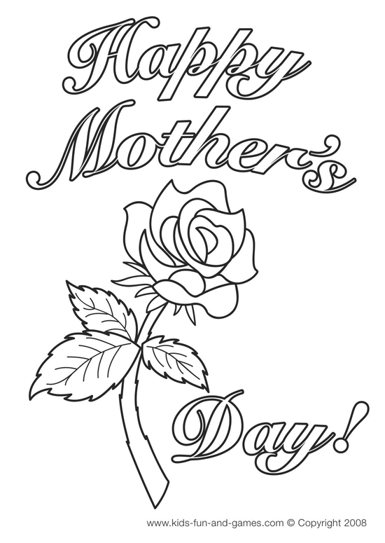 Página para colorir: Dia das Mães (Feriados e Ocasiões Especiais) #129780 - Páginas para Colorir Imprimíveis Gratuitamente
