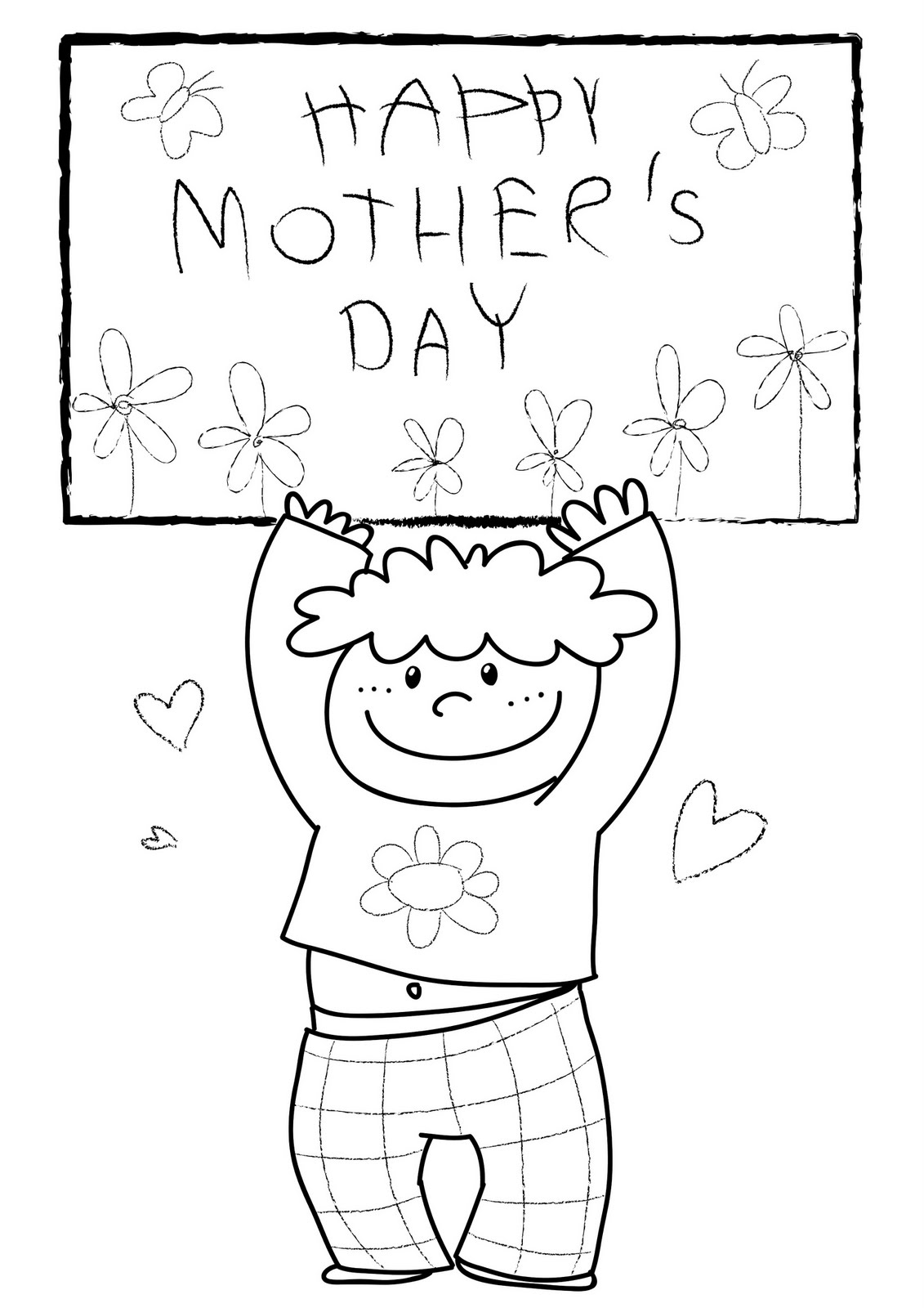 Página para colorir: Dia das Mães (Feriados e Ocasiões Especiais) #129984 - Páginas para Colorir Imprimíveis Gratuitamente