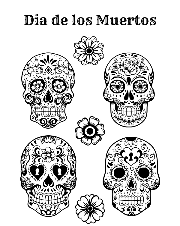 Página para colorir: Dia dos Mortos (Feriados e Ocasiões Especiais) #60214 - Páginas para Colorir Imprimíveis Gratuitamente