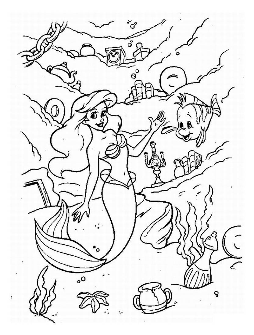 Página para colorir: A pequena Sereia (Filmes animados) #127385 - Páginas para Colorir Imprimíveis Gratuitamente