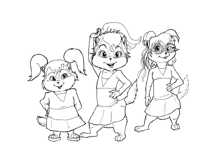 Página para colorir: Alvin e os Esquilos (Filmes animados) #128242 - Páginas para Colorir Imprimíveis Gratuitamente