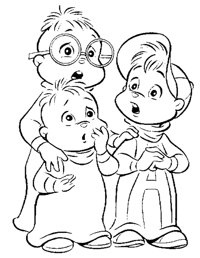 Página para colorir: Alvin e os Esquilos (Filmes animados) #128243 - Páginas para Colorir Imprimíveis Gratuitamente
