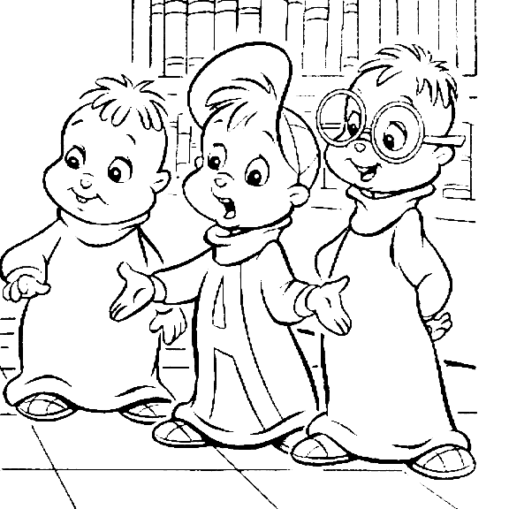 Página para colorir: Alvin e os Esquilos (Filmes animados) #128250 - Páginas para Colorir Imprimíveis Gratuitamente