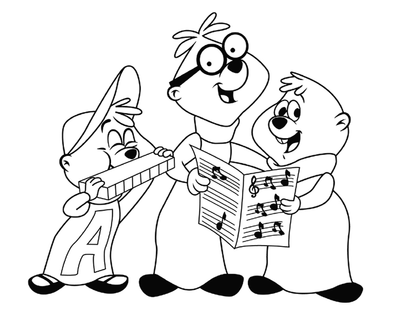 Página para colorir: Alvin e os Esquilos (Filmes animados) #128300 - Páginas para Colorir Imprimíveis Gratuitamente