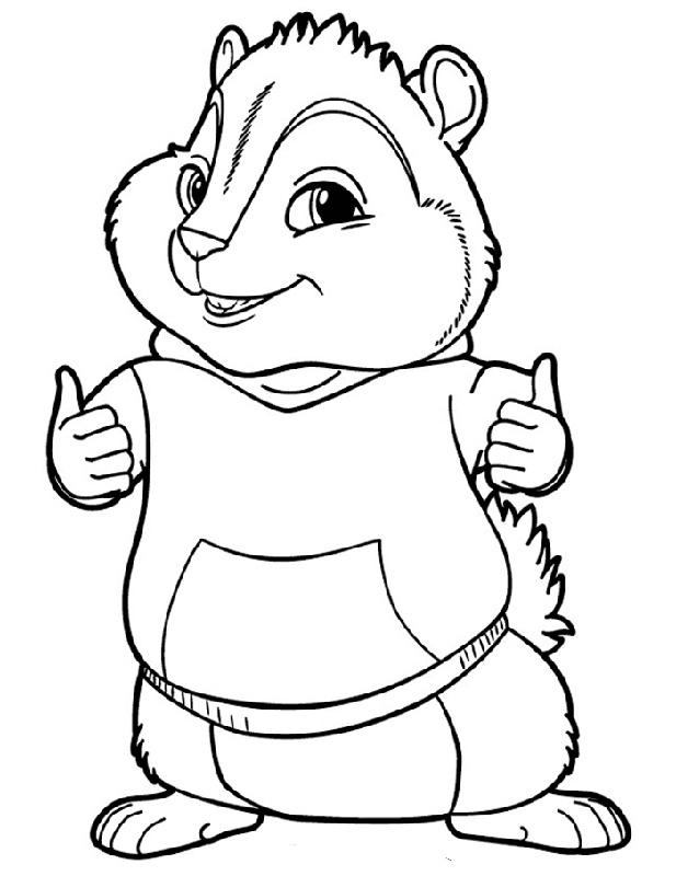 Página para colorir: Alvin e os Esquilos (Filmes animados) #128384 - Páginas para Colorir Imprimíveis Gratuitamente
