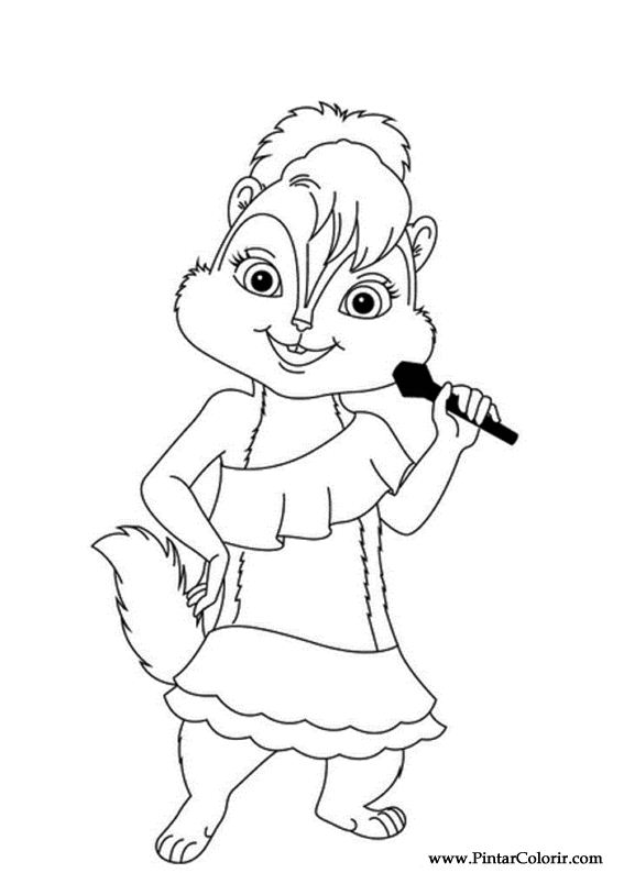 Página para colorir: Alvin e os Esquilos (Filmes animados) #128395 - Páginas para Colorir Imprimíveis Gratuitamente