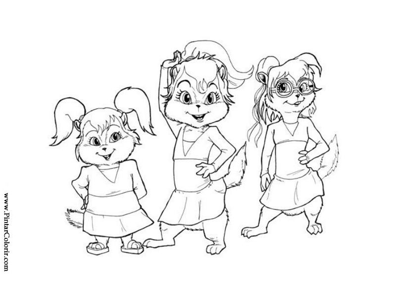 Página para colorir: Alvin e os Esquilos (Filmes animados) #128399 - Páginas para Colorir Imprimíveis Gratuitamente