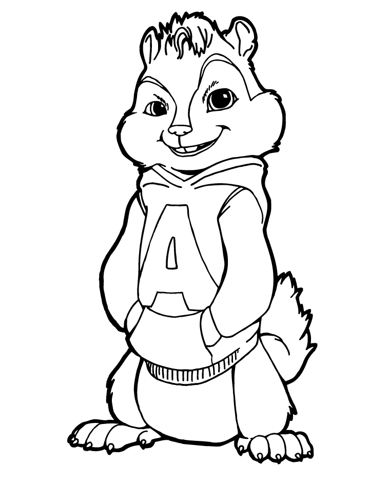 Página para colorir: Alvin e os Esquilos (Filmes animados) #128437 - Páginas para Colorir Imprimíveis Gratuitamente