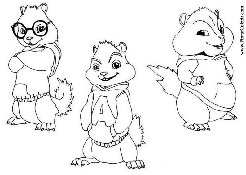 Página para colorir: Alvin e os Esquilos (Filmes animados) #128440 - Páginas para Colorir Imprimíveis Gratuitamente