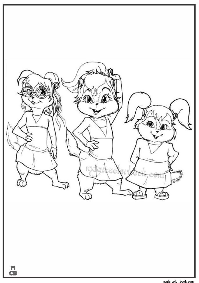 Página para colorir: Alvin e os Esquilos (Filmes animados) #128444 - Páginas para Colorir Imprimíveis Gratuitamente