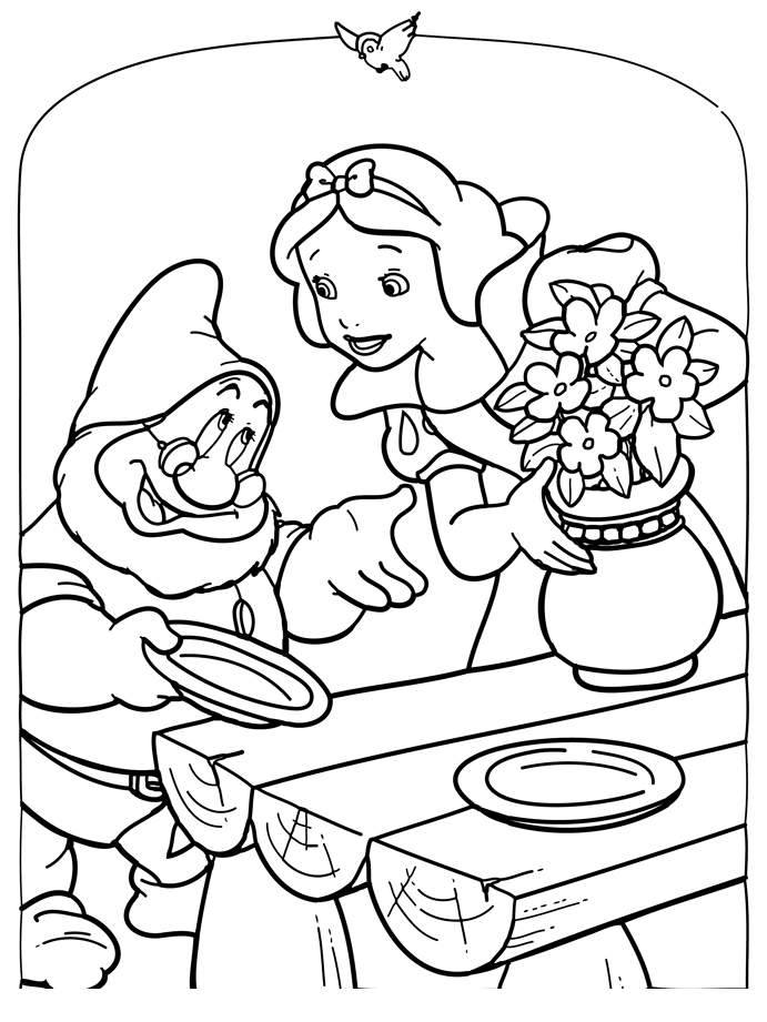 Página para colorir: Branca de Neve e os Sete Anões (Filmes animados) #133842 - Páginas para Colorir Imprimíveis Gratuitamente