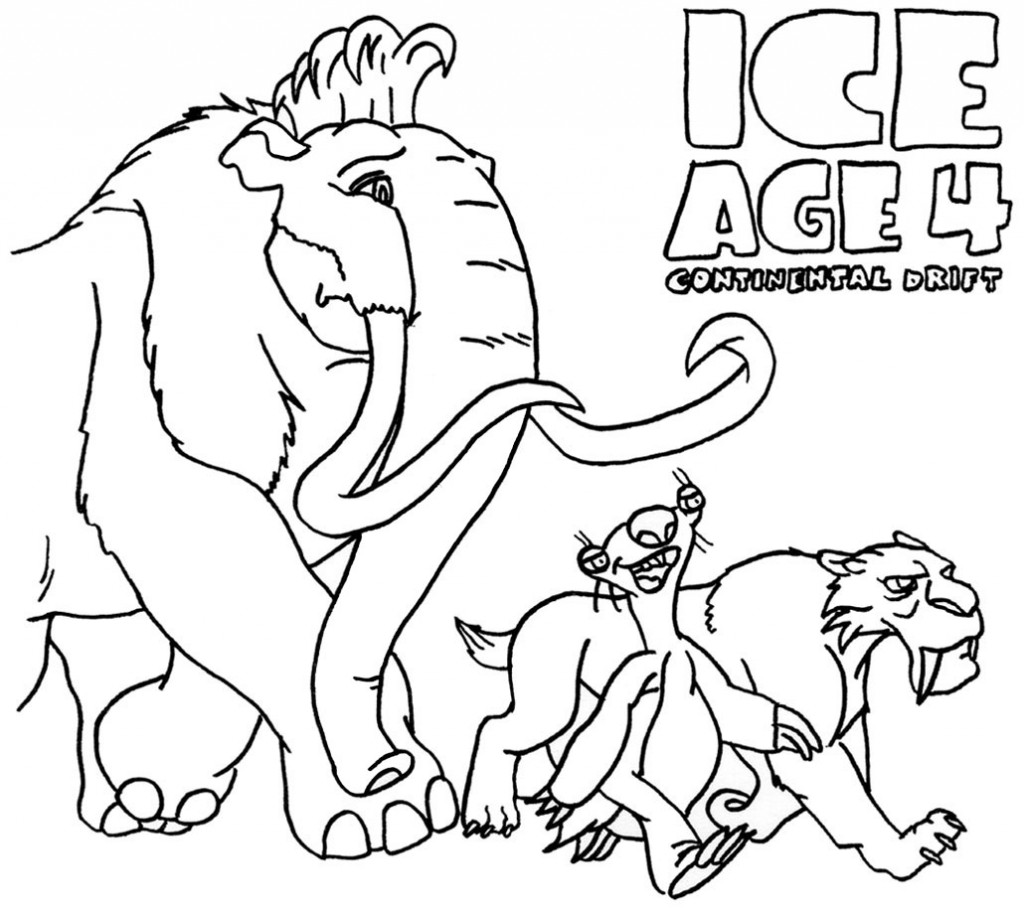 Página para colorir: Era do Gelo (Filmes animados) #71544 - Páginas para Colorir Imprimíveis Gratuitamente