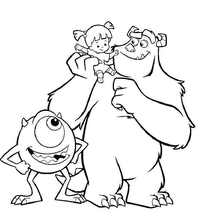 Um personagem de desenho animado do filme monsters inc.