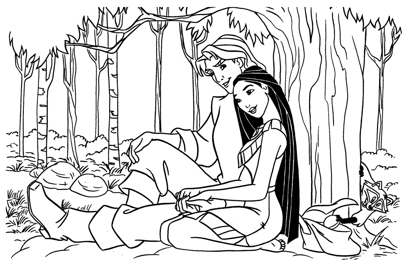 Página para colorir: Pocahontas (Filmes animados) #131336 - Páginas para Colorir Imprimíveis Gratuitamente