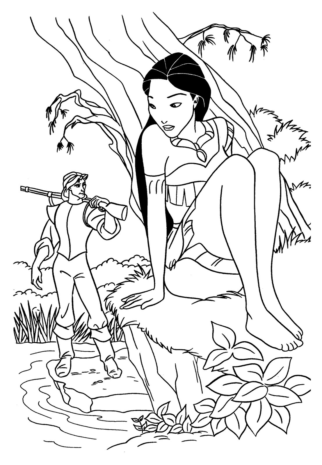 Página para colorir: Pocahontas (Filmes animados) #131338 - Páginas para Colorir Imprimíveis Gratuitamente