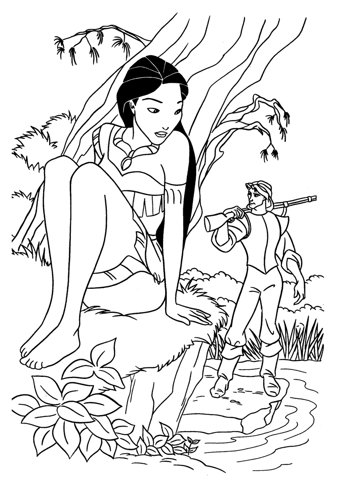 Página para colorir: Pocahontas (Filmes animados) #131351 - Páginas para Colorir Imprimíveis Gratuitamente