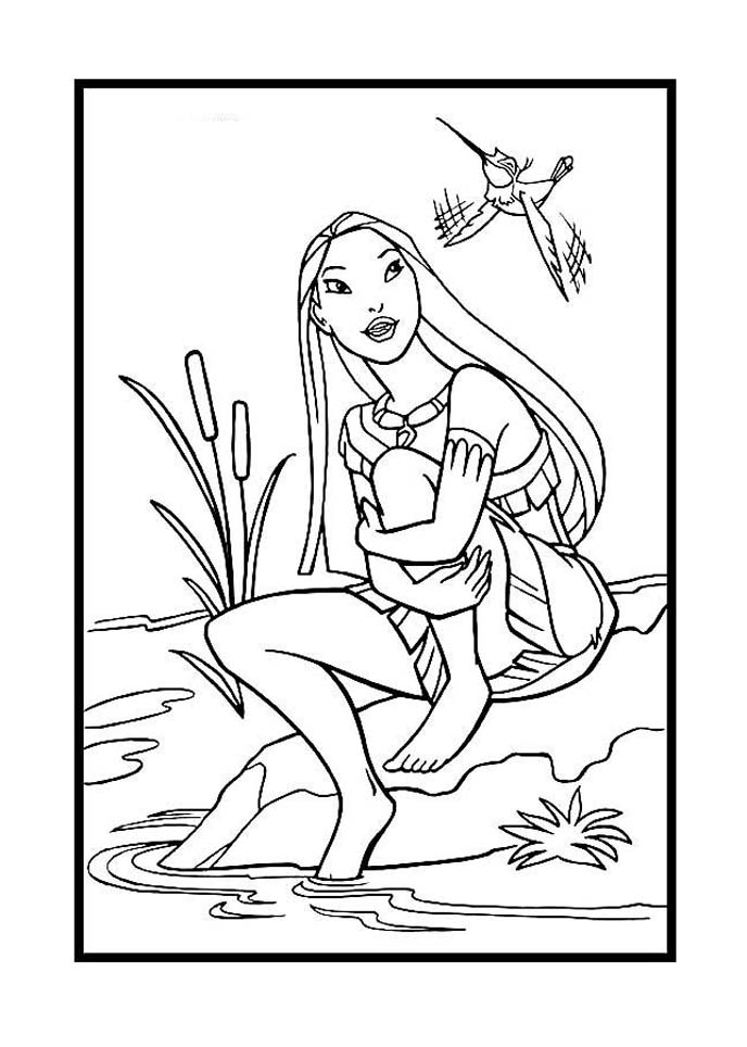 Página para colorir: Pocahontas (Filmes animados) #131374 - Páginas para Colorir Imprimíveis Gratuitamente