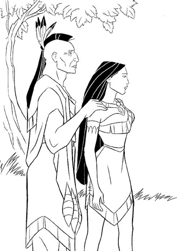 Página para colorir: Pocahontas (Filmes animados) #131397 - Páginas para Colorir Imprimíveis Gratuitamente