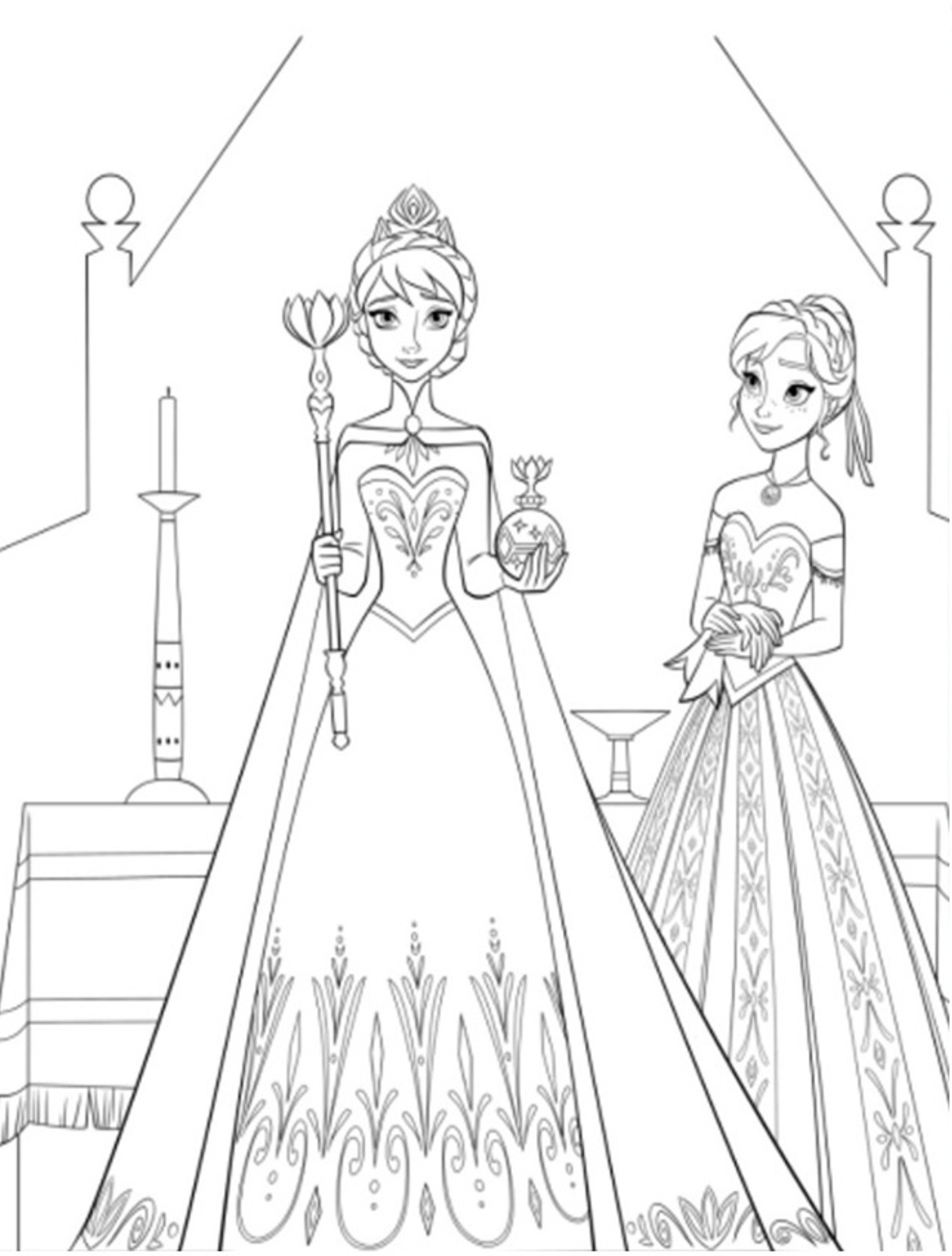 Desenho de Rainha dos desenhos animados para colorir