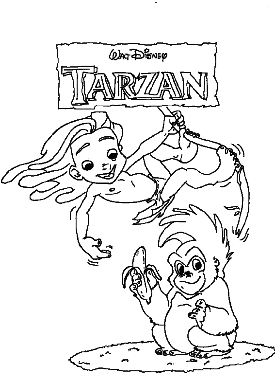 Página para colorir: Tarzan (Filmes animados) #131082 - Páginas para Colorir Imprimíveis Gratuitamente