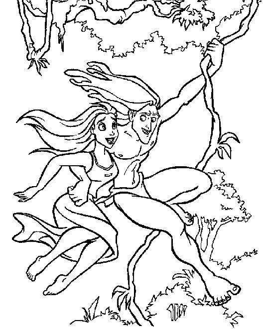 Página para colorir: Tarzan (Filmes animados) #131110 - Páginas para Colorir Imprimíveis Gratuitamente